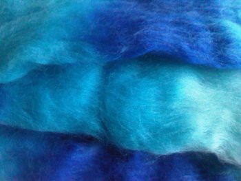 australische merino ombria blauw/turquoise 100gr